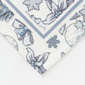 Couverture Polaire Guirlande de casse-noix de Noël blanc (Coin)