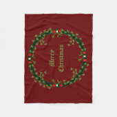 Couverture Polaire Guirlande de Noël gothique personnalisée (Devant)