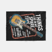 Couverture Polaire Guitar Things I Do In My Spare Time Funny Guitaris (Devant (Horizontal))