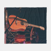 Couverture Polaire Guitare acoustique cool (Devant (Horizontal))