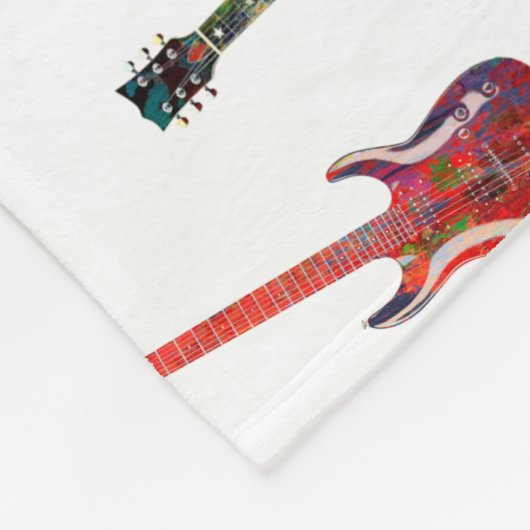 Couverture Polaire Guitare colorée (Coin)