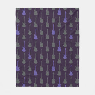 Couverture Polaire Guitare électrique classique grungeuse points viol