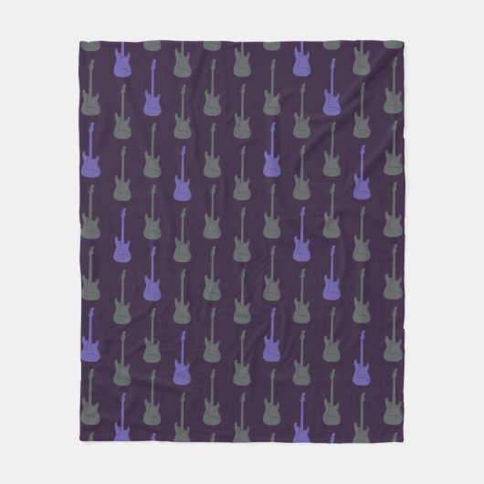 Couverture Polaire Guitare électrique classique grungeuse points viol (Devant)