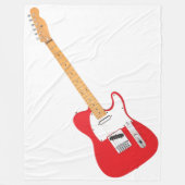 COUVERTURE POLAIRE GUITARE ÉLECTRIQUE ICONIQUE ROUGE (Devant)