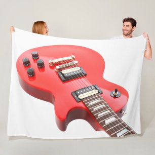 COUVERTURE POLAIRE GUITARE ÉLECTRIQUE ICONIQUE ROUGE