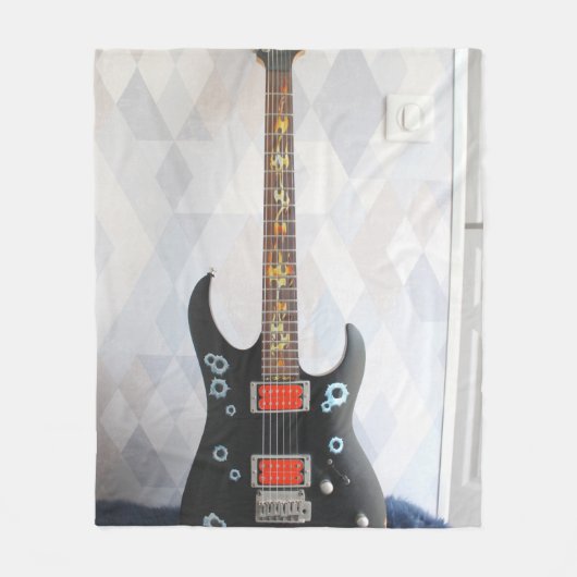 Couverture Polaire Guitare mignonne (Devant)