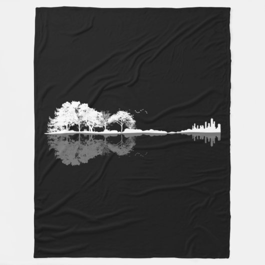 Couverture Polaire Guitare naturelle (Devant)