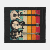 Couverture Polaire Guitare rétro (Devant (Horizontal))