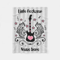 Guitare rose de vedette du rock avec des ailes