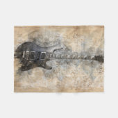 Couverture Polaire Guitare vintage (Devant (Horizontal))