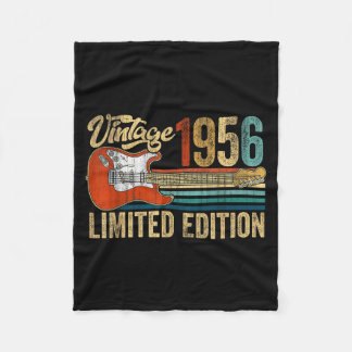 Couverture Polaire Guitare vintage 1956 70 ans 70ème anniversaire