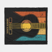 Couverture Polaire Guitare vintage personnalisée (Devant (Horizontal))