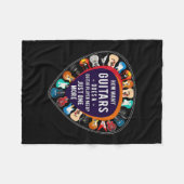 Couverture Polaire Guitariste Combien de guitares Anniversaire (Devant (Horizontal))