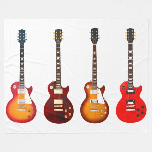 COUVERTURE POLAIRE GUITARS ÉLECTRIQUES ICONIQUES (Devant (Horizontal))