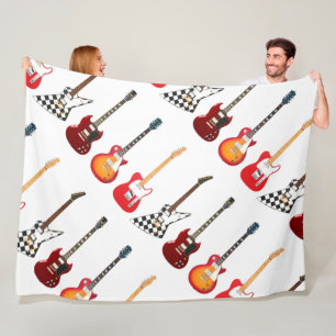 COUVERTURE POLAIRE GUITARS ÉLECTRIQUES ICONIQUES