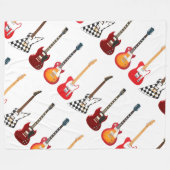 COUVERTURE POLAIRE GUITARS ÉLECTRIQUES ICONIQUES (Devant (Horizontal))