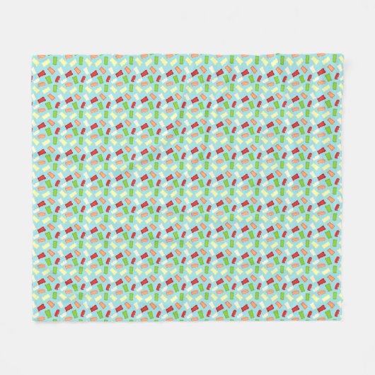Couverture Polaire Gummy Bears Repeating Seamless Pattern (Devant (Horizontal))