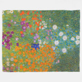 Couverture Polaire Gustav Klimt - Jardin des fleurs (Devant (Horizontal))
