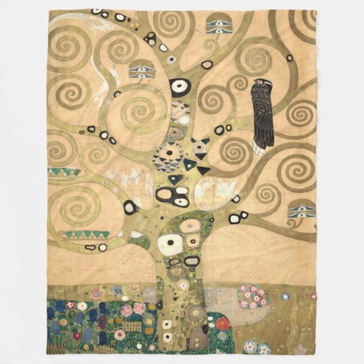Couverture Polaire Gustav Klimt - L'Arbre de Vie, La Frieze Stoclet (Devant)