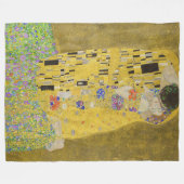 Couverture Polaire Gustav Klimt - Le baiser (Devant (Horizontal))