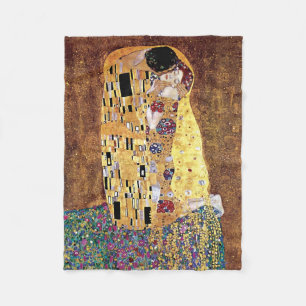 Couverture Polaire Gustav Klimt - Le baiser - Art Nouveau Vintage