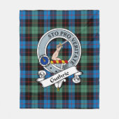 Couverture Polaire Guthrie Ancien Clan Badge Tartan Plaid (Devant)