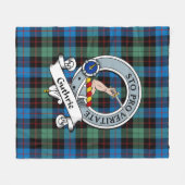 Couverture Polaire Guthrie Ancien Clan Badge Tartan Plaid (Devant (Horizontal))