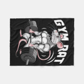 Couverture Polaire Gym Rat Funny Bodybuilding Fitness entraînement Gy (Devant (Horizontal))