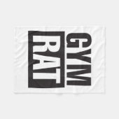 Couverture Polaire Gym Rat - Workout - Hustle - Fitness - Motivation  (Devant (Horizontal))