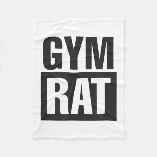 Couverture Polaire Gym Rat - Workout - Hustle - Fitness - Motivation  (Devant)