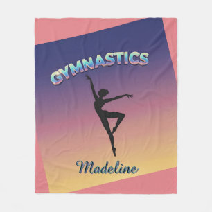 Couverture Polaire Gym Twist Ombre Gymnastique Silhouette Personnalis