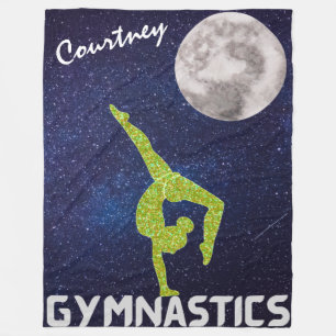 Couverture Polaire Gymnaste brillant dans l'espace par la Lune
