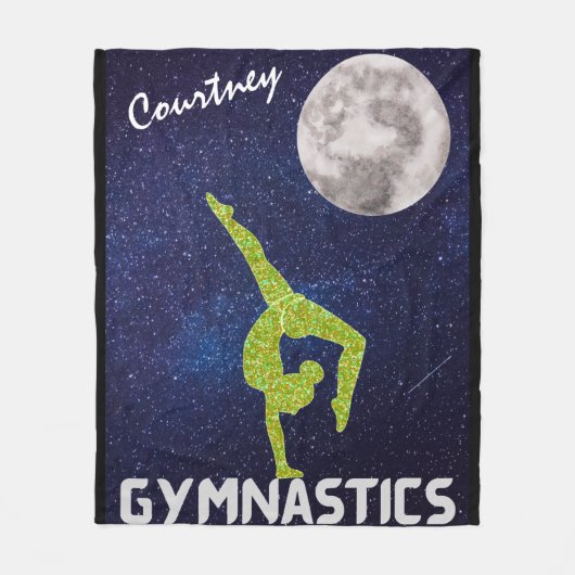 Couverture Polaire Gymnaste brillant dans l'espace par la Lune (Devant)