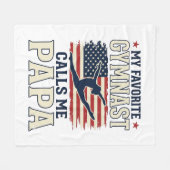 Couverture Polaire Gymnaste préféré m'appelle Papa Patriotique Vintag (Devant (Horizontal))