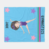 COUVERTURE POLAIRE GYMNASTICS BLANCHET POUR FILLES PERSONNALISÉ. (Devant (Horizontal))