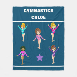 COUVERTURE POLAIRE GYMNASTICS BLANKET AVEC 5 GYMNASTES PERSONNALISÉS