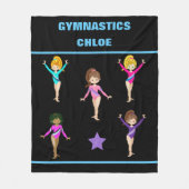 COUVERTURE POLAIRE GYMNASTICS BLANKET AVEC 5 GYMNASTES PERSONNALISÉS (Devant)
