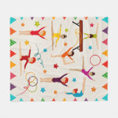 COUVERTURE POLAIRE GYMNASTICS FILLE CLIPART QUILLE (Devant (Horizontal))