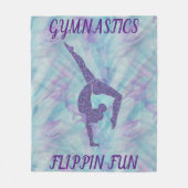 COUVERTURE POLAIRE GYMNASTICS "FLIPPIN FUN" FLEECE BLANKET. (Devant)