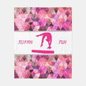 COUVERTURE POLAIRE GYMNASTICS "FLIPPIN FUN" FLEECE BLANKET. (Devant)