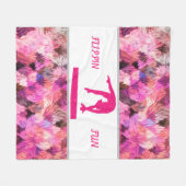 COUVERTURE POLAIRE GYMNASTICS "FLIPPIN FUN" FLEECE BLANKET. (Devant (Horizontal))