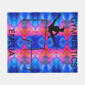 COUVERTURE POLAIRE GYMNASTICS GYMNAST SUR LES BARS INÉGALEMENT FLEECE (Devant (Horizontal))