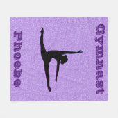 Couverture Polaire Gymnastique à étincelle violette Blanche polaire p (Devant (Horizontal))