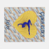 Couverture Polaire Gymnastique coeur or avec gymnaste (Devant (Horizontal))
