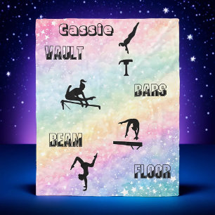 Couverture Polaire Gymnastique coffre-fort personnalisé, bars, poutre