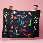 Couverture Polaire Gymnastique colorée personnalisée Silhouette