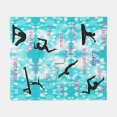 Couverture Polaire Gymnastique Compétences Blanche-polaire avec nom (Devant (Horizontal))