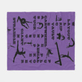 Couverture Polaire Gymnastique Compétences Filles Violet Fleece Blank (Devant (Horizontal))