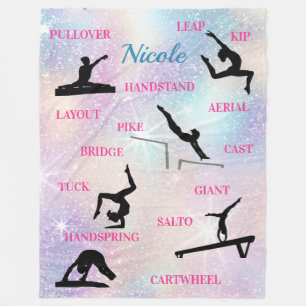 Couverture Polaire Gymnastique Compétences Typographie