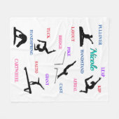 Couverture Polaire Gymnastique Compétences Typographie (Devant (Horizontal))